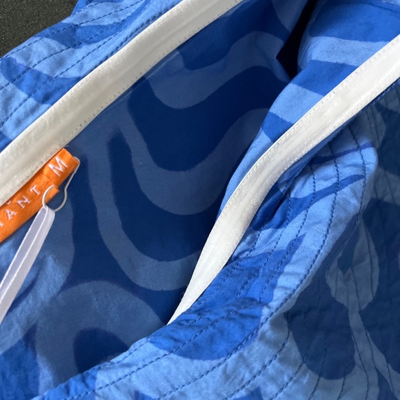 NWT Oliphant Blue Cotton Ashbury One Shoulder Ruffle midi dress M - Picture 8 of 14